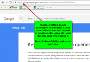 example of SSL on website