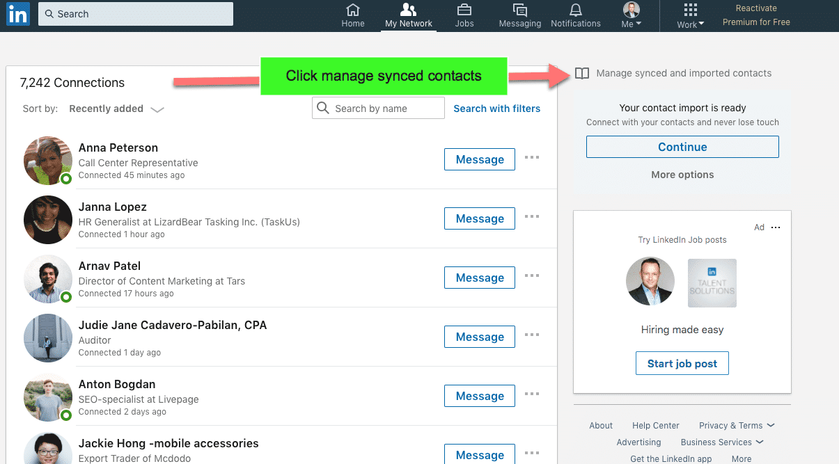 how to download your linkedin contacts 3